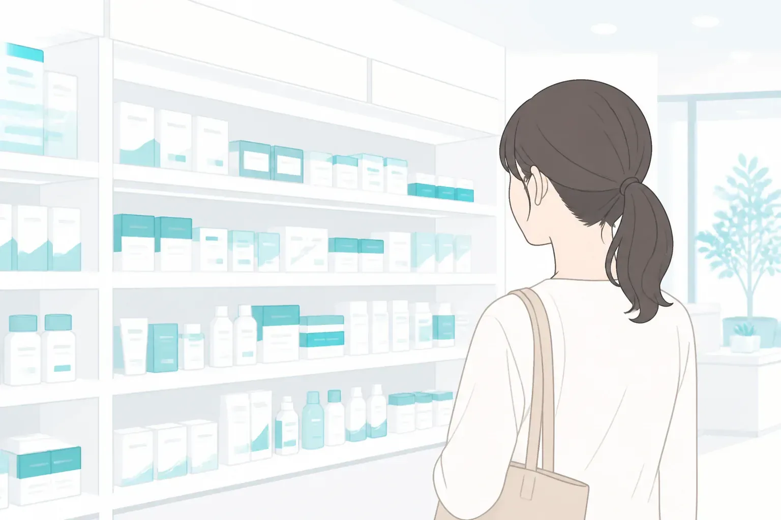 ドラッグストアの売り場のイメージ