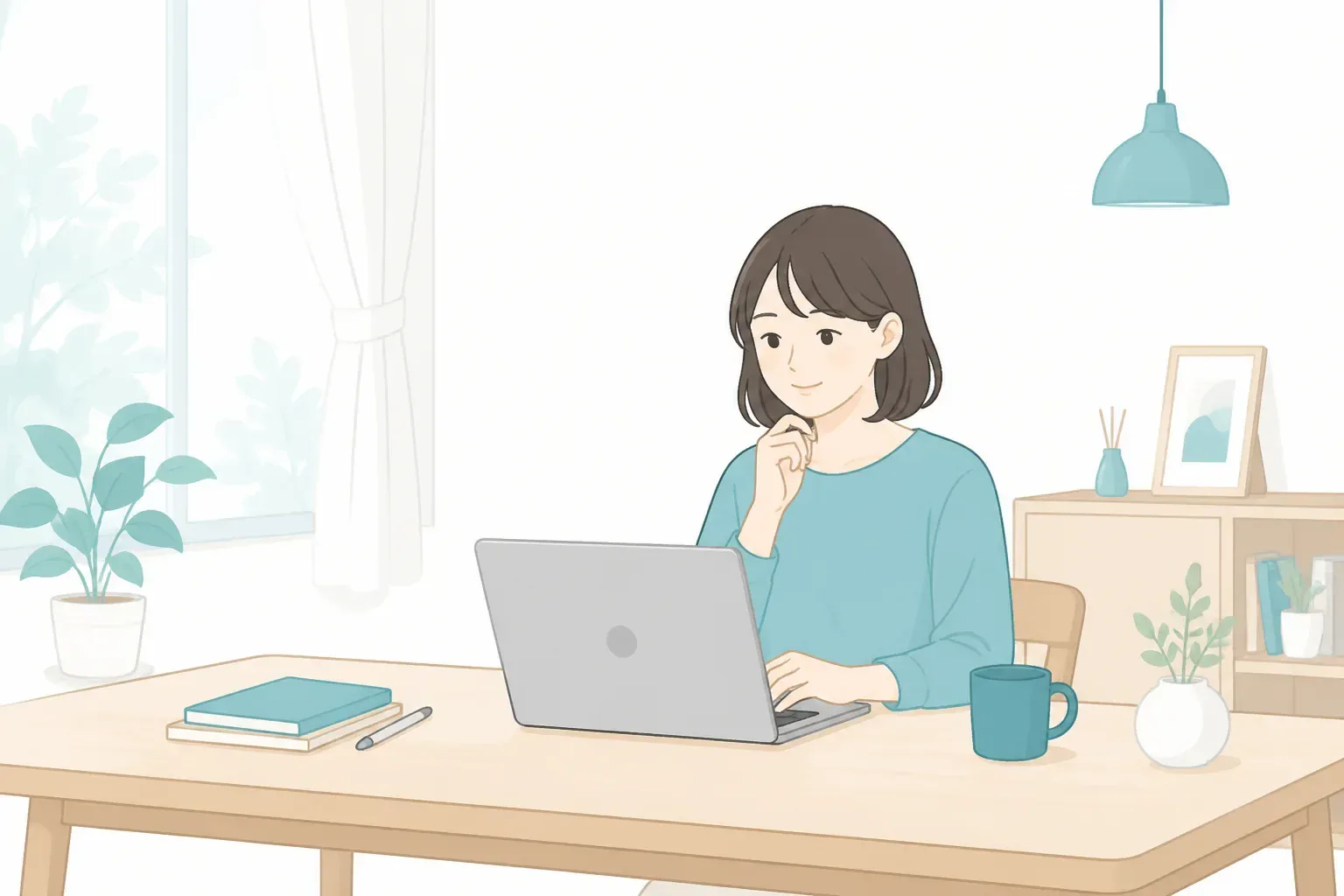 自宅で学習する様子のイメージ
