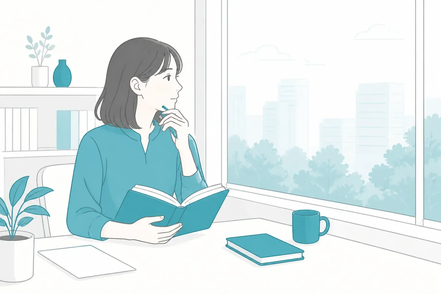 働き方を考える人のイメージ