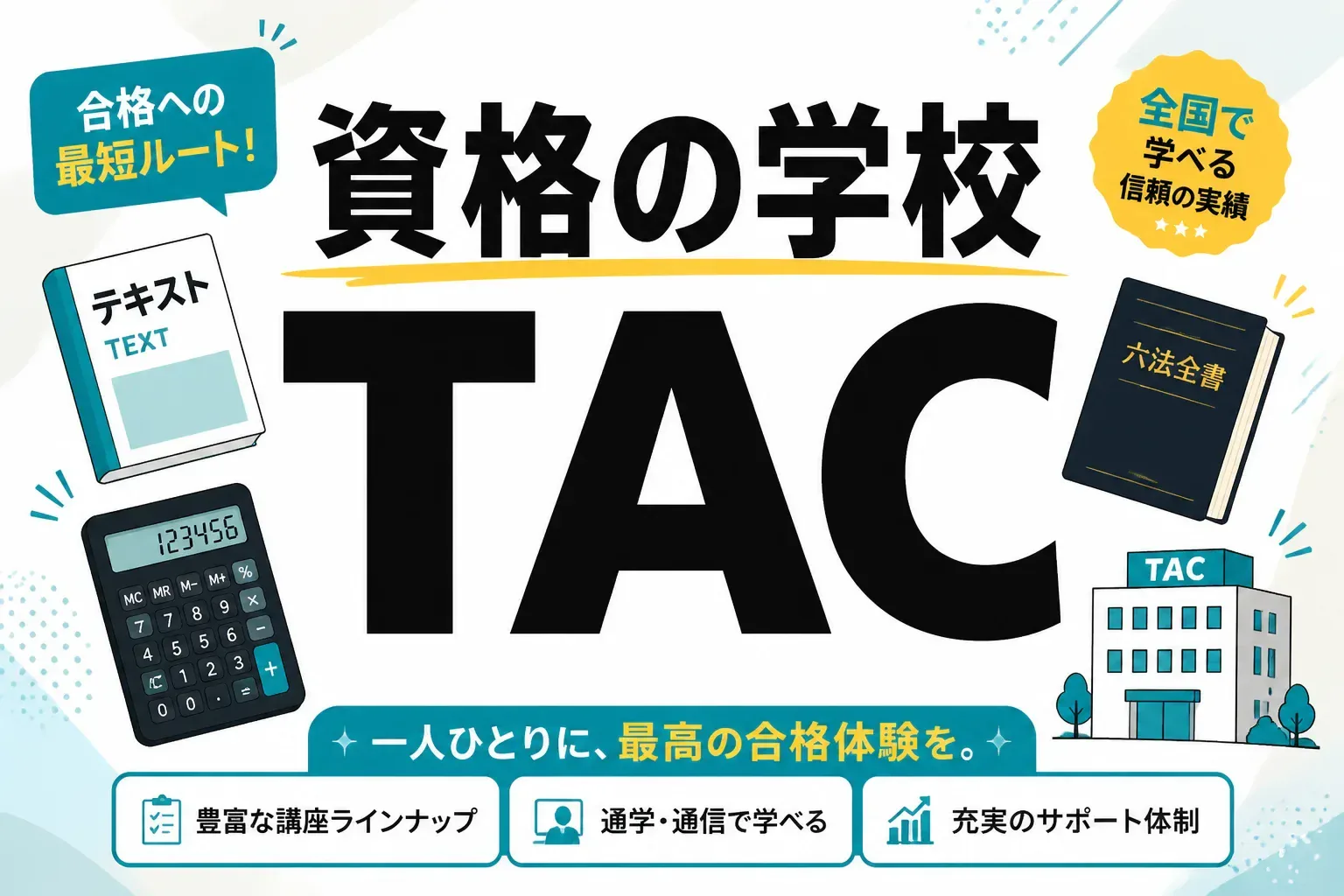 資格の学校TACとは？講座一覧・合格実績・評判をまとめて解説