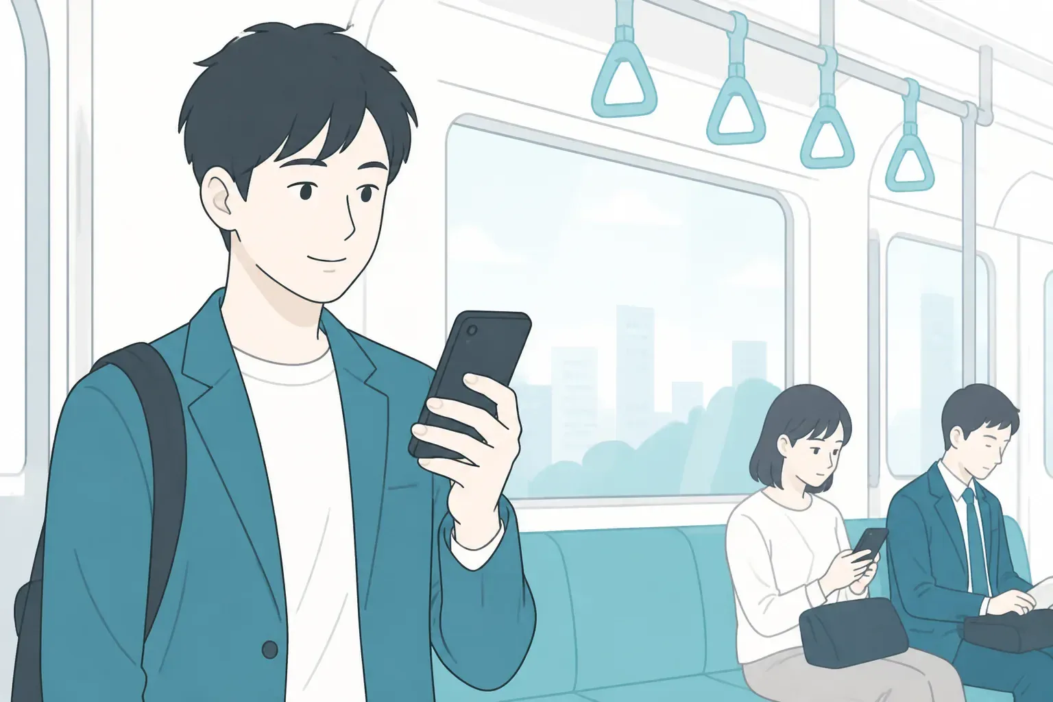 スマホで学習するイメージ