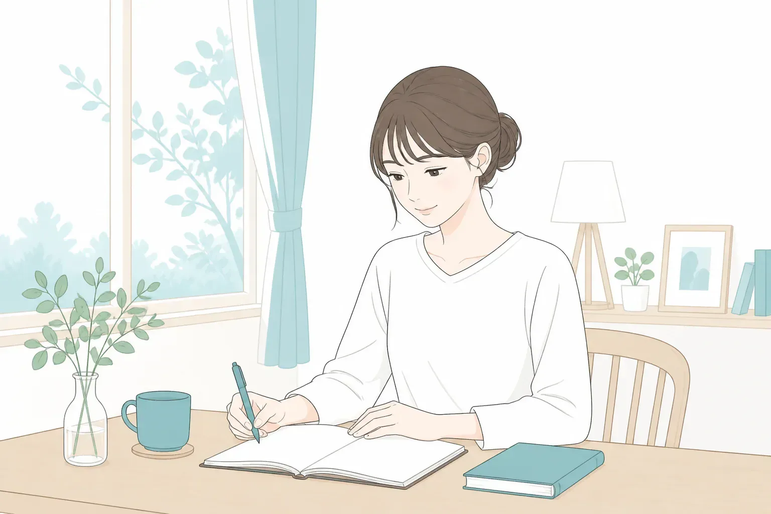 自宅で学習に取り組む様子のイメージ