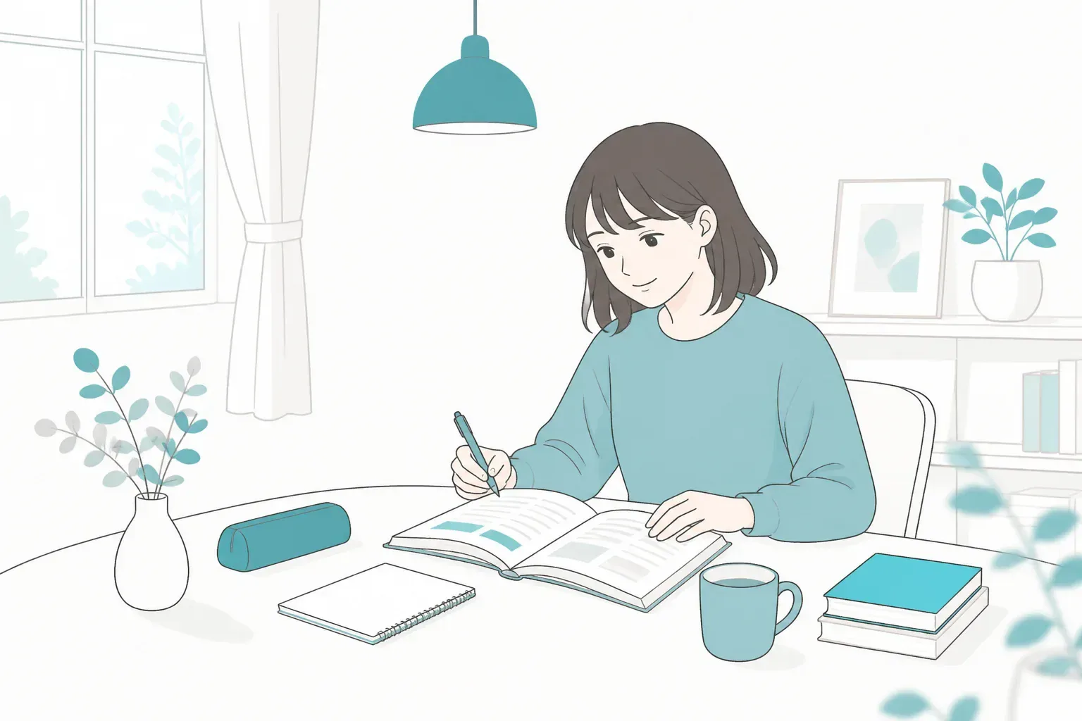 自宅で学習するイメージ